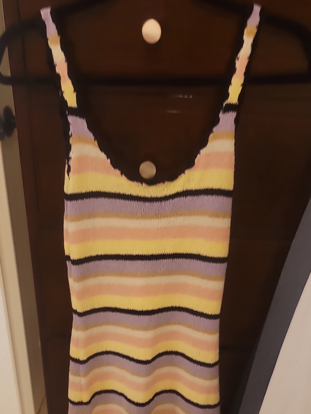 NWT Saltwater LUXE Pastel Striped Knit Tank in Yellow, Lavender & Pink SIZE SMAL